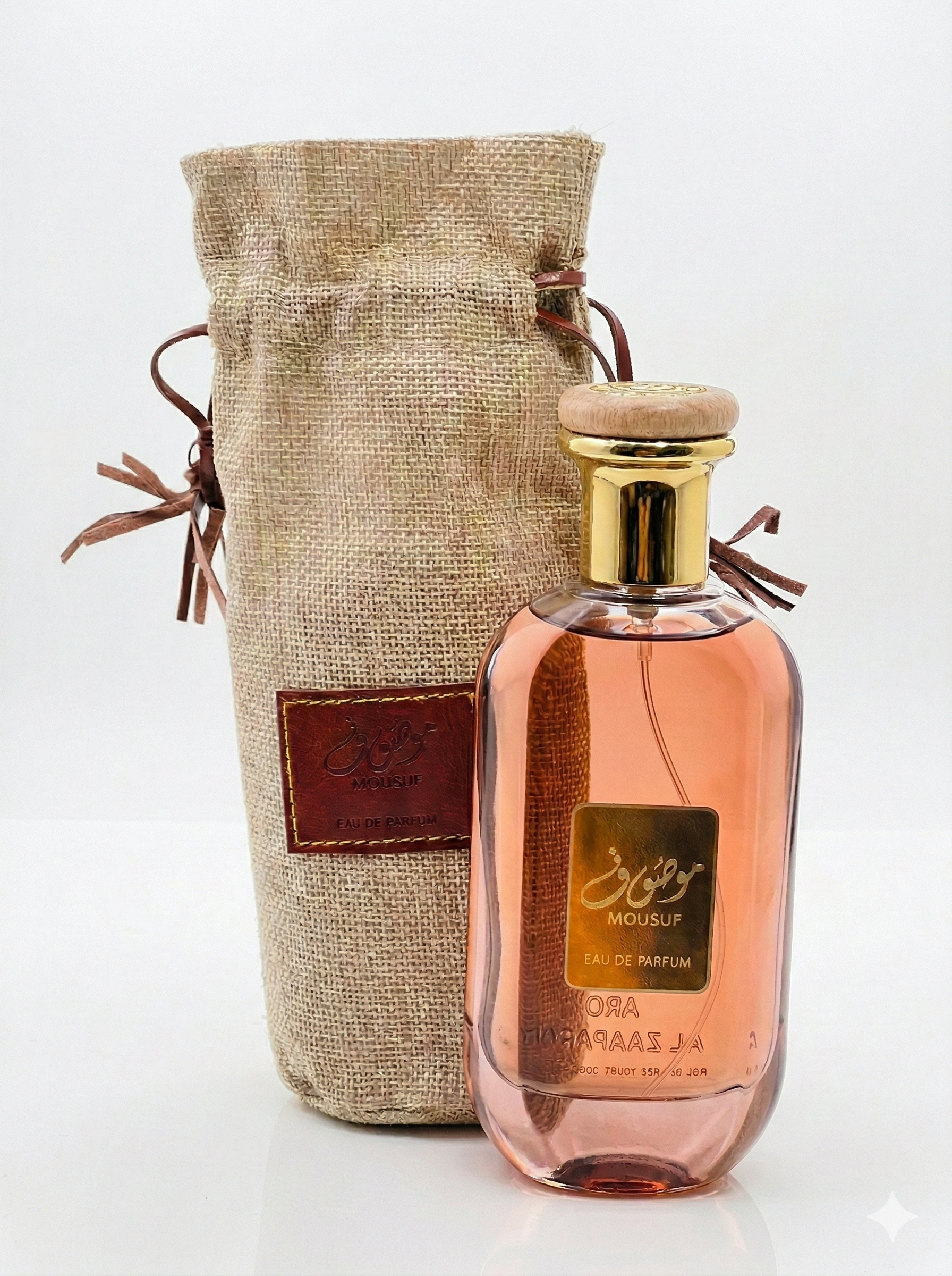 MOUSUF Eau de Parfum by Ard Al Zaafaran (100ml)  Elegant Burlap Gift Edition