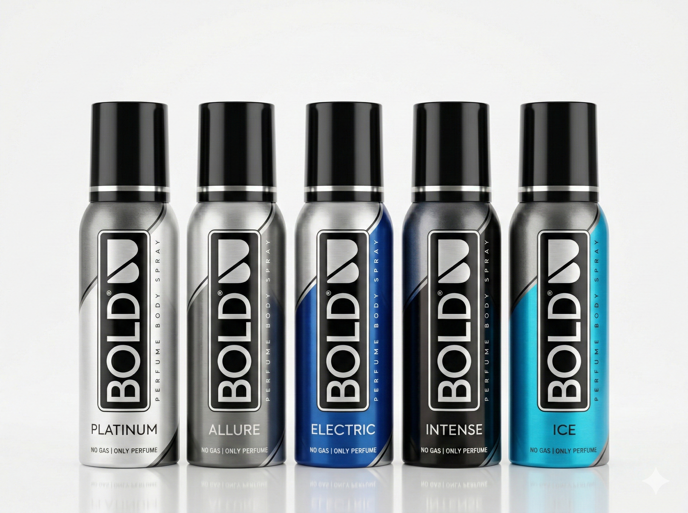 BOLD  Gas Free Body Spray Powerful Fragrance 120ml